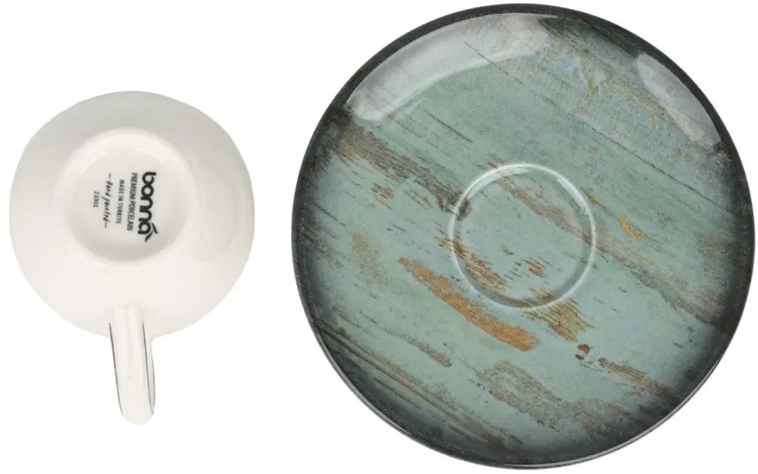 Bonna Madera Espresso Kopjes & Schotels 80cc - 6-delig Multikleur