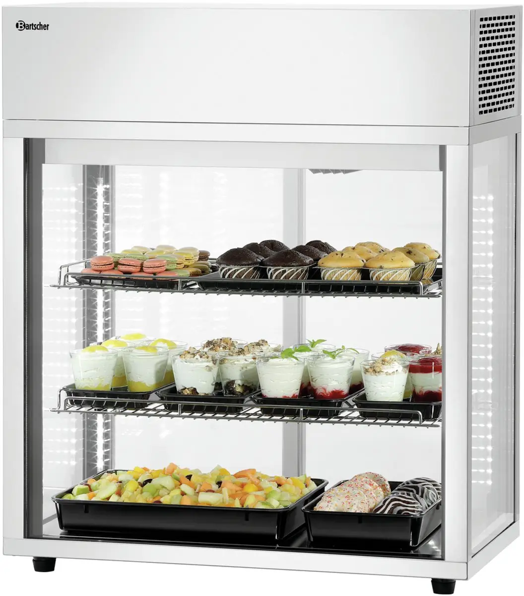 Bartscher Tafelmodel Koelvitrine 177L - LED - Schuifdeuren Glas - -1°C/+7°C - afbeelding 6 van 6