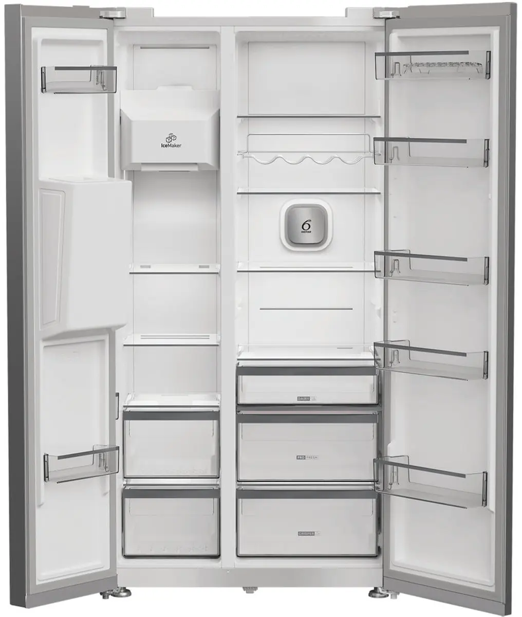 Whirlpool WHG26574WX5E Amerikaanse Koelkast 578L - Vrijstaand Roestvrijstaal