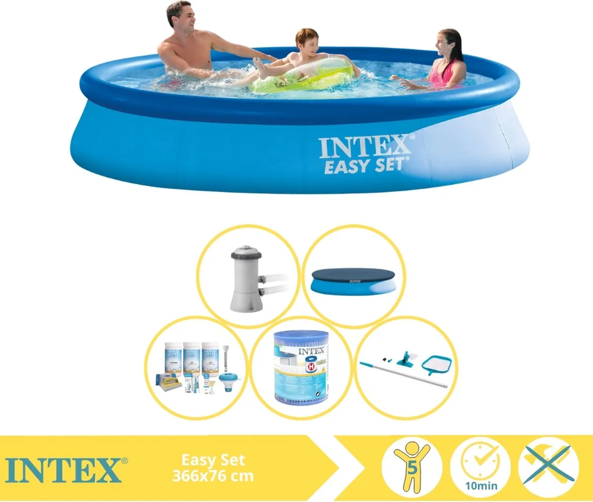 Intex Easy Set 28132GN Opblaaszwembad 366x76cm