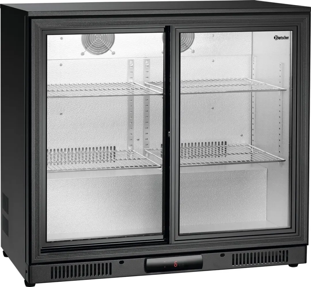 Bartscher Barkoelkast 176L - 2 Deuren - 4 Plateaus - Zwart - afbeelding 6 van 6