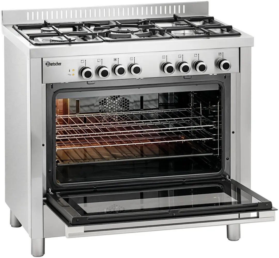 Bartscher BGH 600 521 Gasfornuis - 5 Kookzones 1 Oven - Grijs - afbeelding 6 van 6