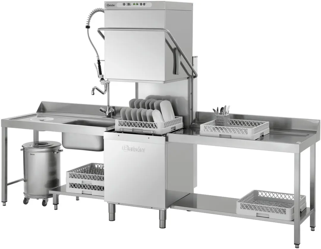 Bartscher DS 1003 Doorschuif-Vaatwasser - 2 Couverts - RVS
