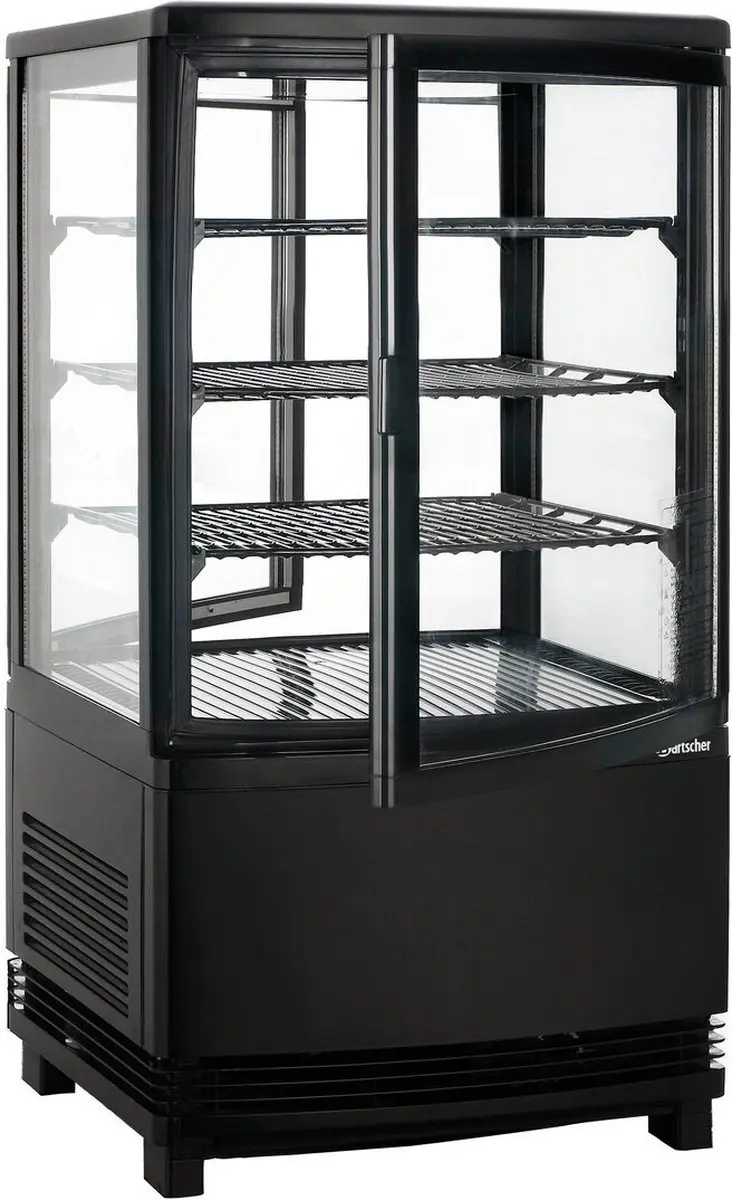Bartscher Mini Koelvitrine 700358GV1 - 64L - 3 Plateaus - Zwart
