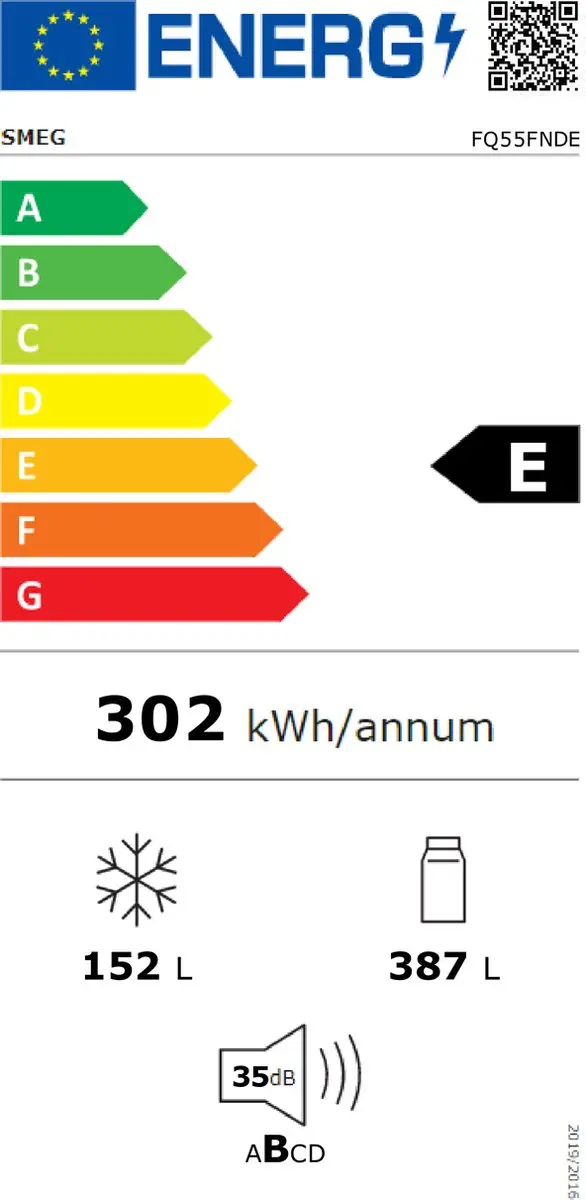 Smeg FQ55FNDE Amerikaanse Koelkast - 539L - No Frost - Zwart