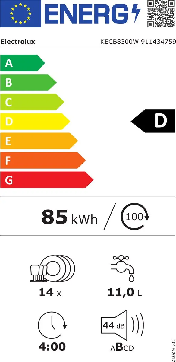 Electrolux KECB8300W Inbouw Vaatwasser