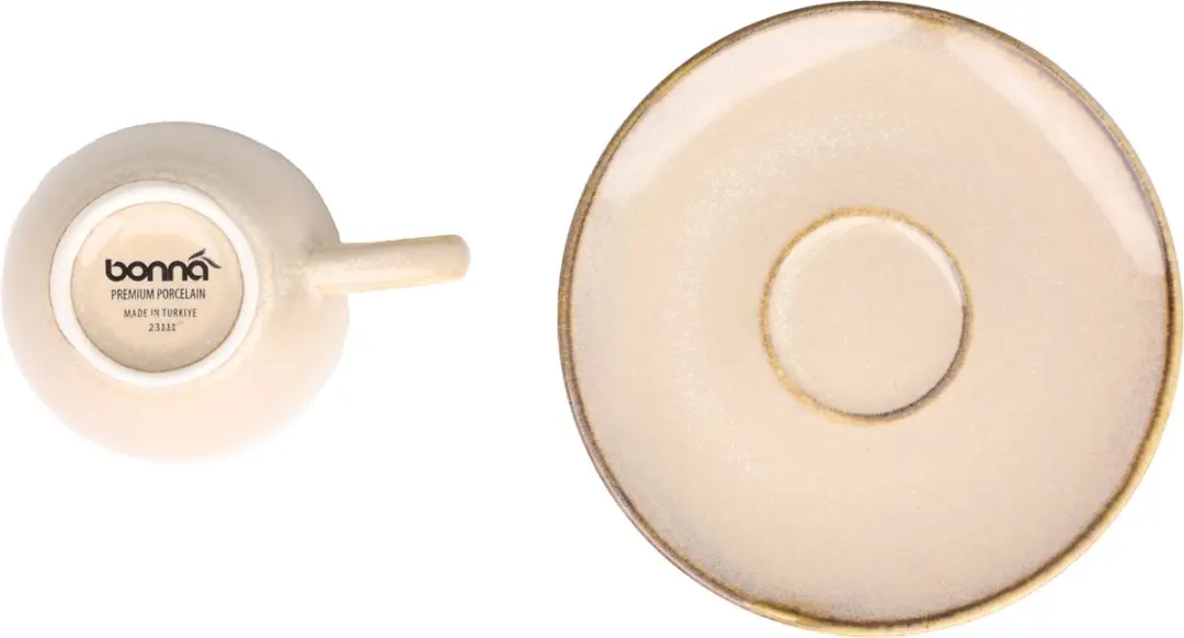 Bonna Hygge Espressoset - 6 Stuks - 80cc - Beige