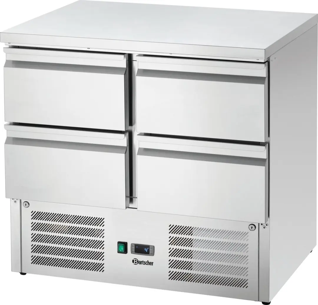 Bartscher 200282 Koelwerkbank 260L - 4 Laden - 0°C tot 10°C - Rvs