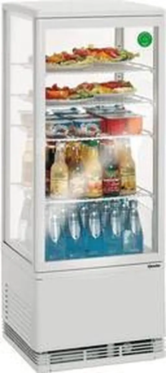 Bartscher Mini-Koelvitrine 98L - Wit - 4 Roosters - afbeelding 6 van 6
