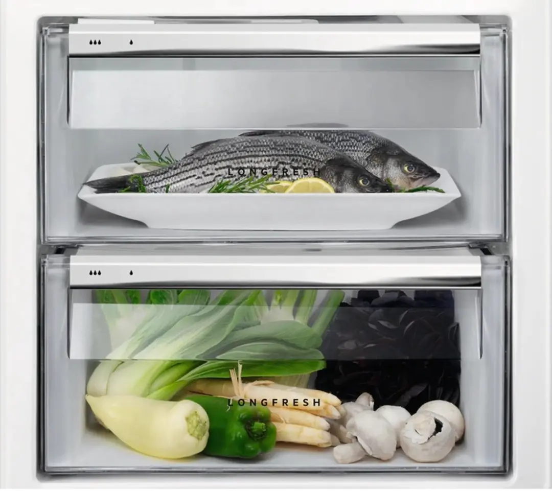 AEG SFE814D9ZC Combi-koelkast Inbouw - 187L Wit