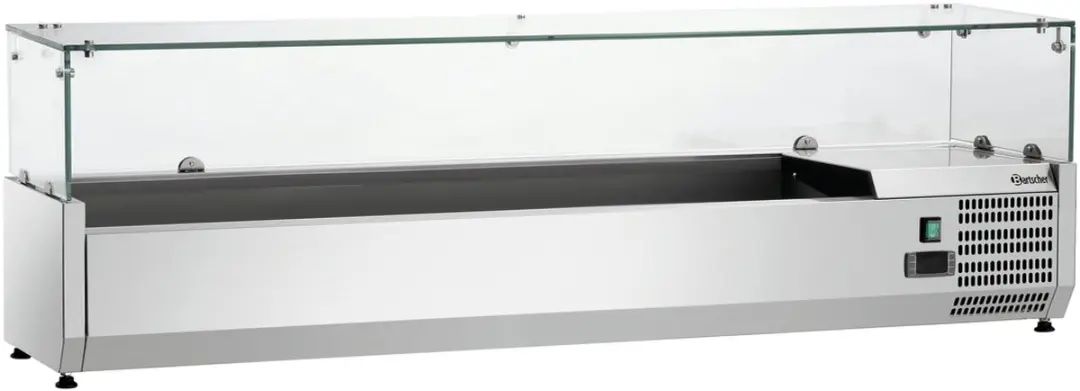 Bartscher GL4-1501 Opzetkoelvitrine - 7x 1/4 GN - RVS