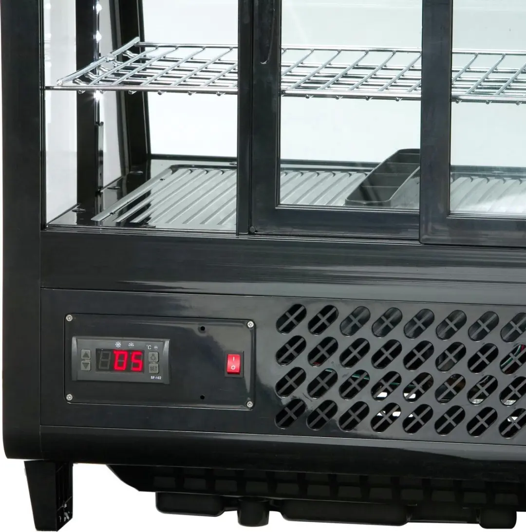 Bartscher Deli Cool I Koelvitrine 100L - 2 Plateaus - Zwart