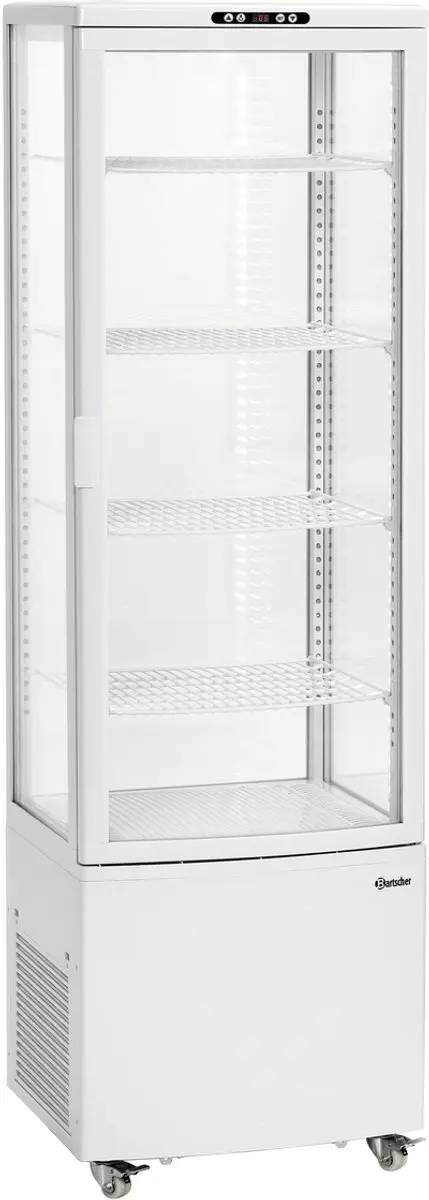Bartscher Koelvitrine 235L-W - 4 Niveaus - 235L - RVS
