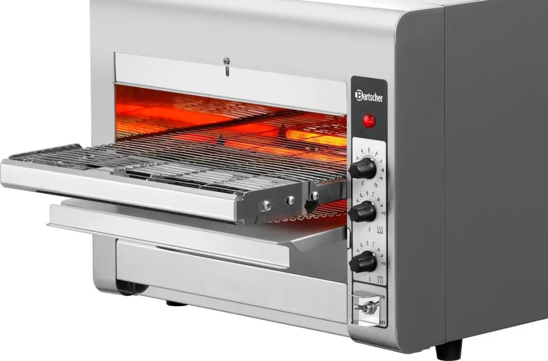 Bartscher Doorloop-Pizzaoven 3600TB10 - 1 Liter - RVS