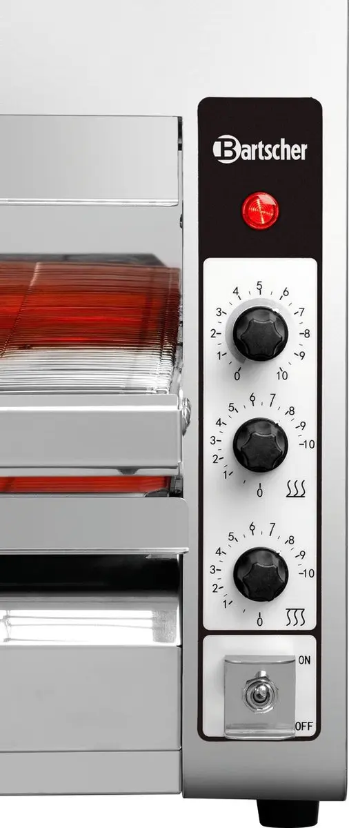 Bartscher Doorloop-Pizzaoven 3600TB10 - 1 Liter - RVS