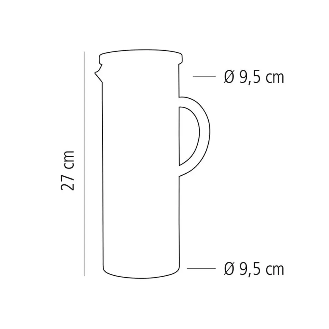 APS Waterkaraf 1,5L - Ø9,5cm - RVS deksel - 10764