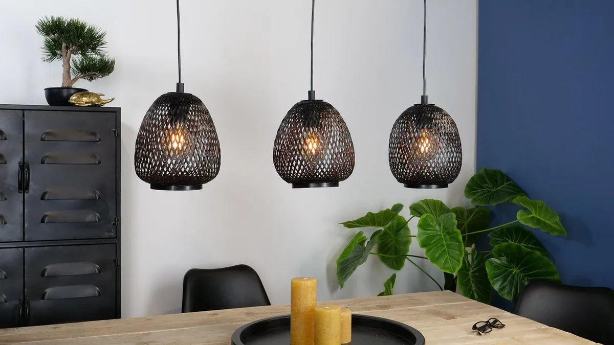 Eglo Dembleby 1 Hanglamp E27 - 90cm - Zwart