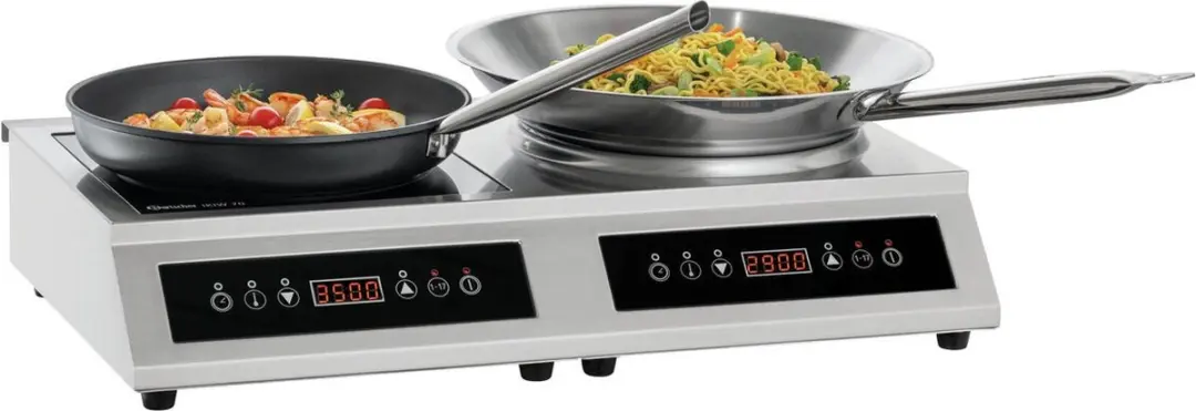 Bartscher IKIW 70-105800 Inductiekookplaat Wokcombinatie - 2 Zones 7,6kW