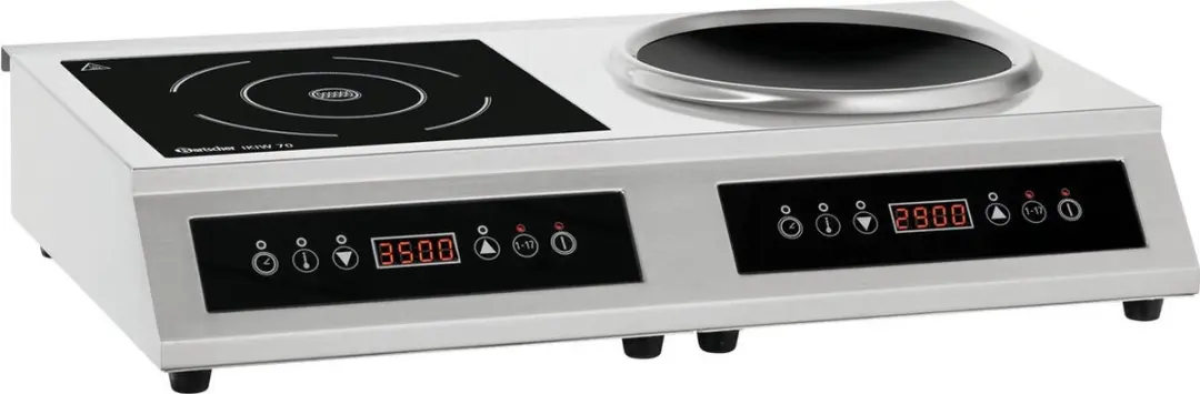 Bartscher IKIW 70-105800 Inductiekookplaat Wokcombinatie - 2 Zones 7,6kW