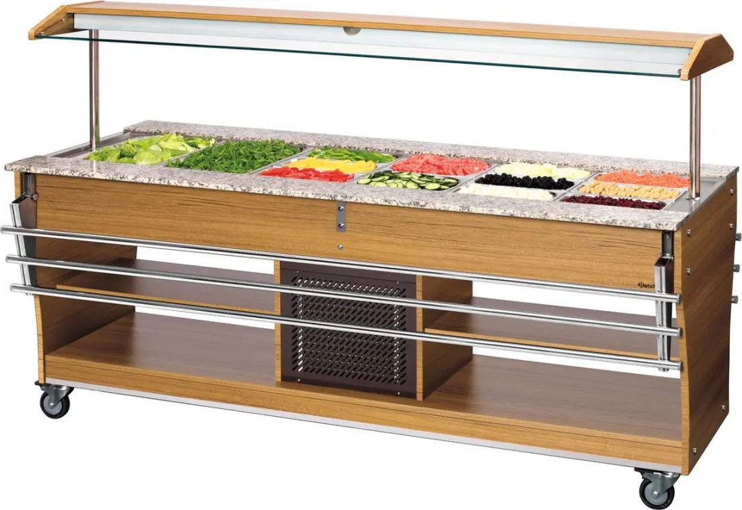 Bartscher 125527 Buffetwagen Koud - 6x 1/1 GN - RVS