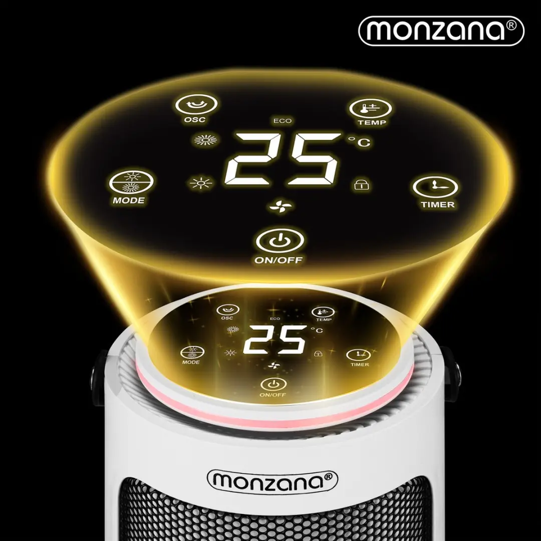 Monzana Keramische Ventilatorkachel 2000W - 4 Standen