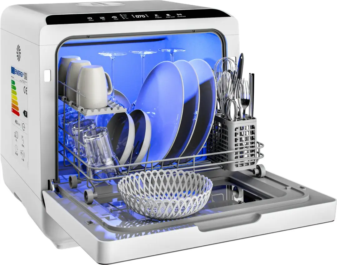 Monzana MSPM900 Mini Vaatwasser 4,5L - 6 Programma's - Wit