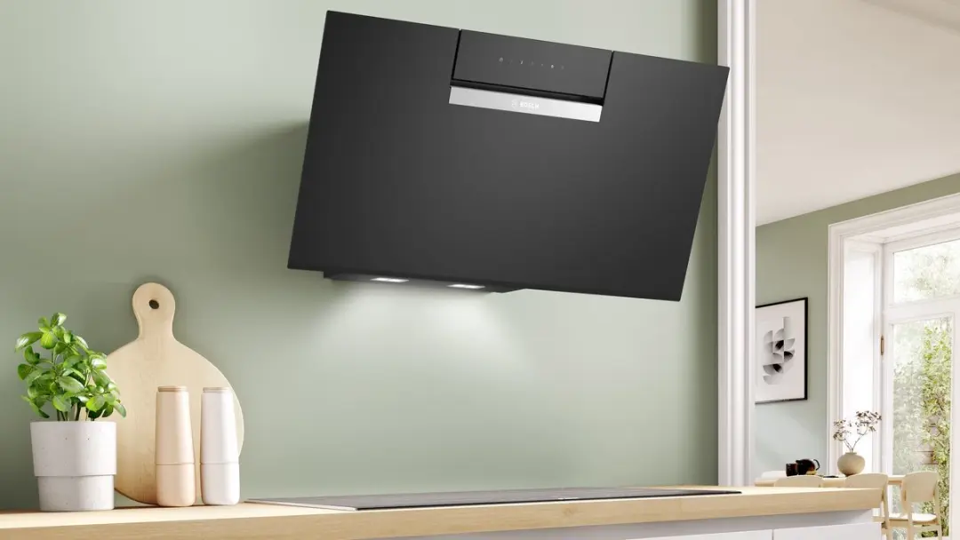 Bosch DWJ87FN60 Afzuigkap - 687 m³/u - 3 standen - 2 lampen - Zwart/roestvrijstaal
