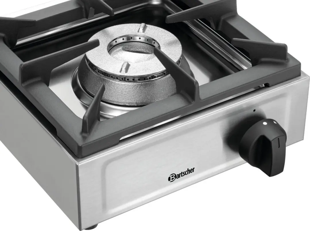 Bartscher 1K650 Gaskooktoestel 6500W - 1 Pit - Zilver/Zwart