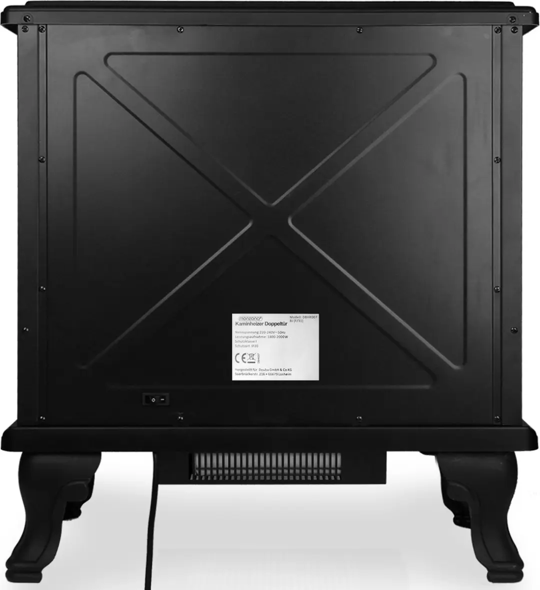 Monzana Dubbeldeurs Sfeerhaard 2000W - Zwart