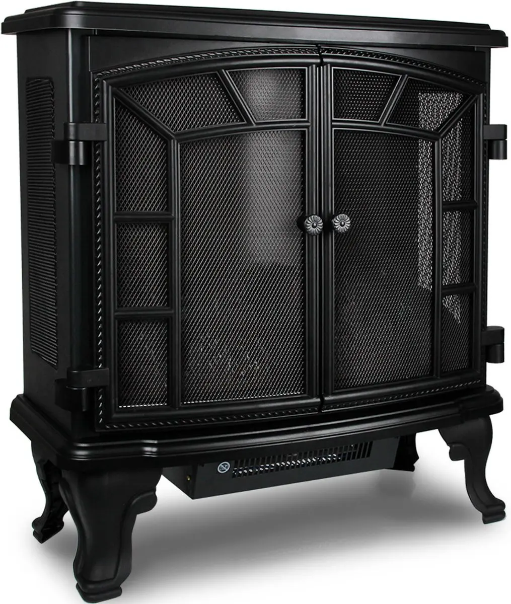 Monzana Dubbeldeurs Sfeerhaard 2000W - Zwart