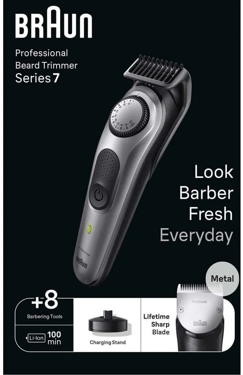 Braun BT7420 Tondeuse - Zwart - Basisstation & 6 Bevestigingen