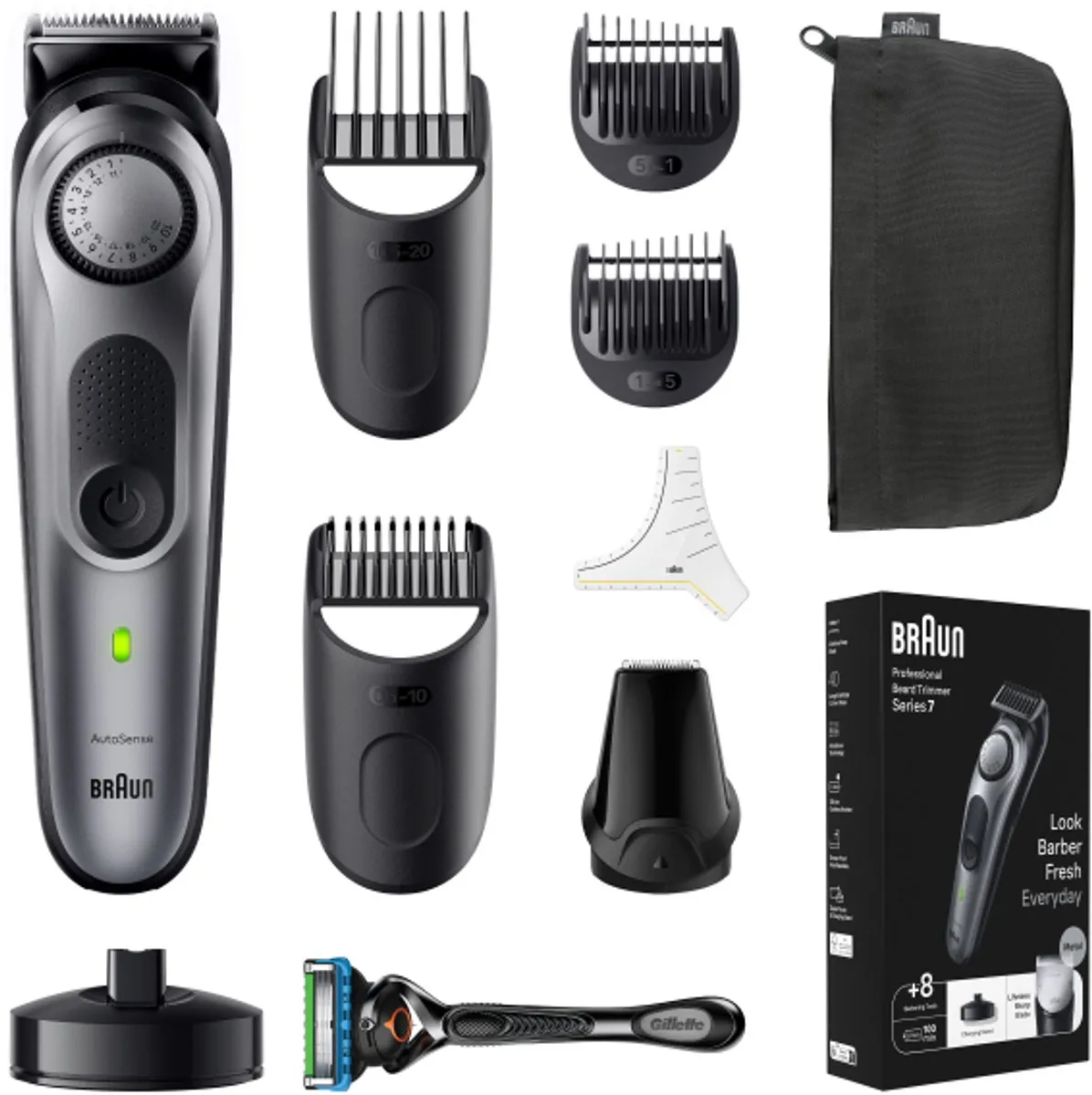 Braun BT7420 Tondeuse - Zwart - Basisstation & 6 Bevestigingen