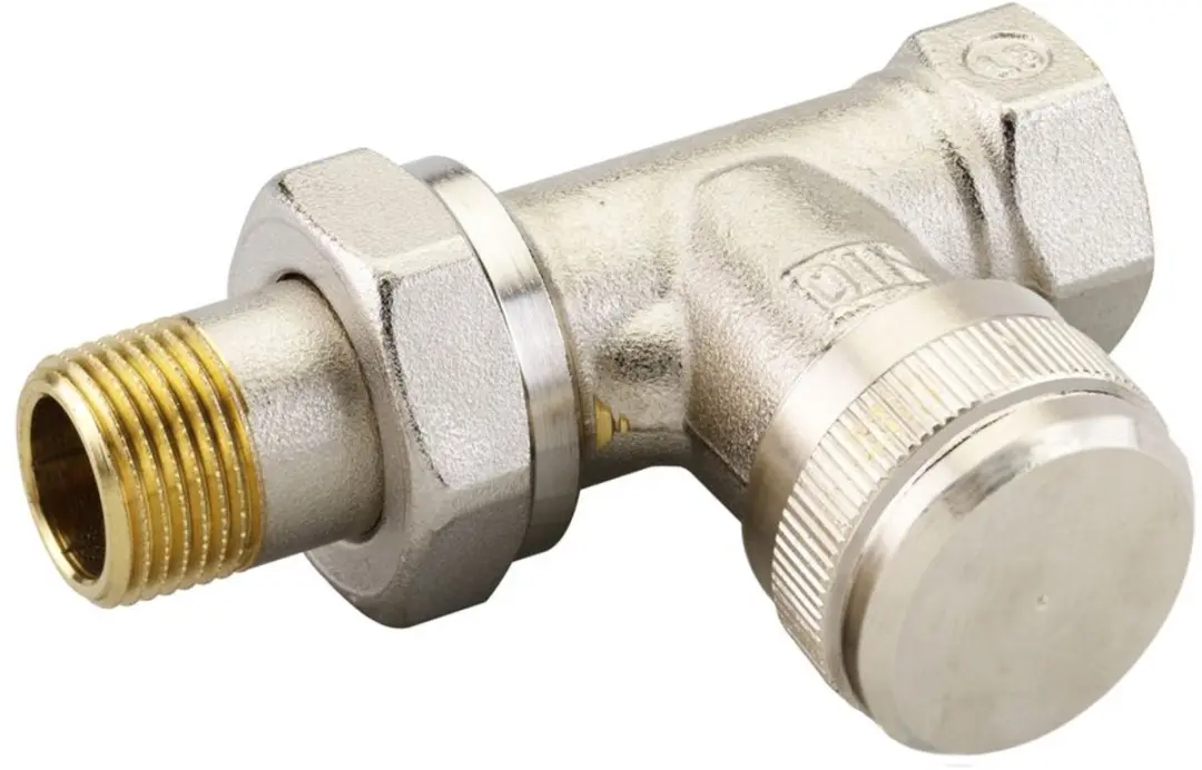 Danfoss RLV 10 R Retourkoppeling 3/8" - Vernikkeld