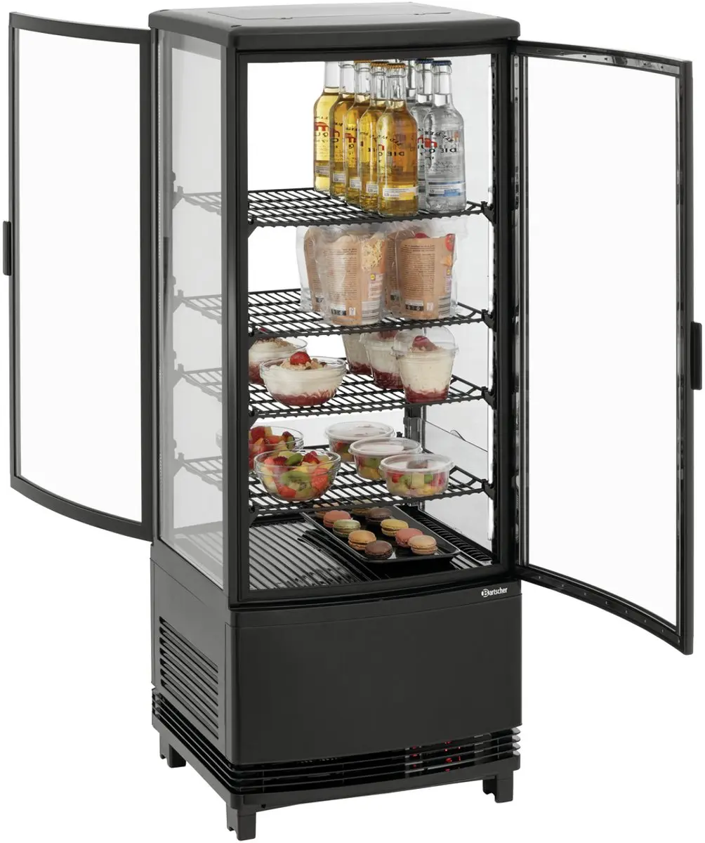 Bartscher Mini-koelvitrine 700698 - 98L - 4 Niveaus - RVS - afbeelding 6 van 6