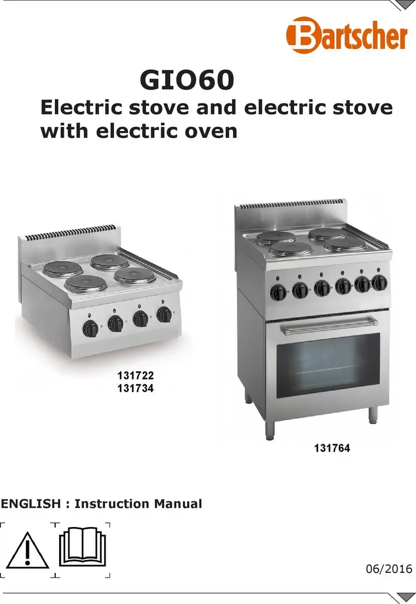 Bartscher EO Elektrisch Fornuis 4 Kookplaten 58L - RVS