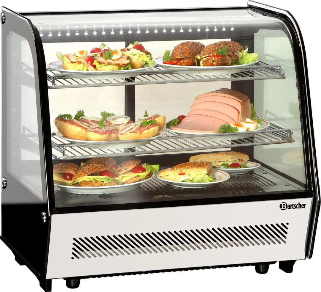Bartscher Deli Cool II Koelvitrine 120L - 2 Plateaus - Zwart