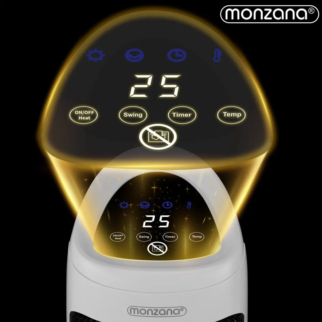 Monzana Keramische Ventilatorkachel 2000W - Wit