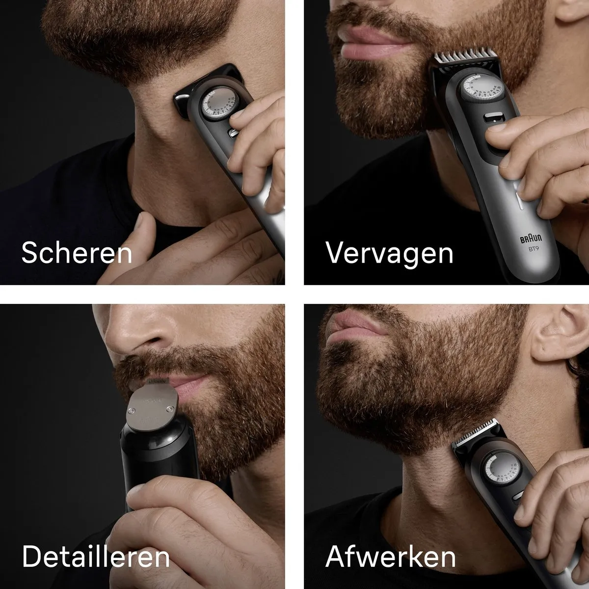 Braun Baardtrimmer Series 9 BT9520 +7 Tools - ProBlade - 52 Lengtes - Chroom