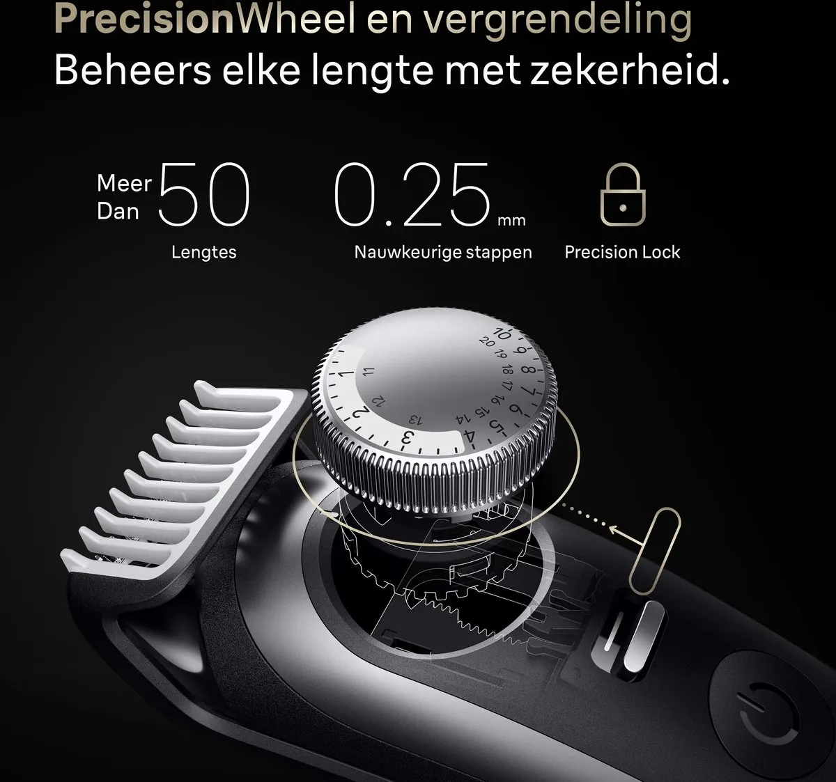 Braun Baardtrimmer Series 9 BT9520 +7 Tools - ProBlade - 52 Lengtes - Chroom