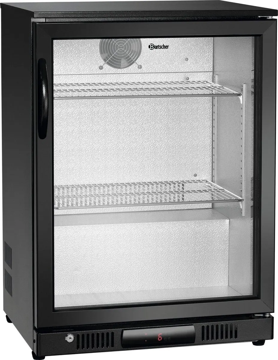 Bartscher Barkoelkast 124L - Zwart - Glazen deur - afbeelding 6 van 6