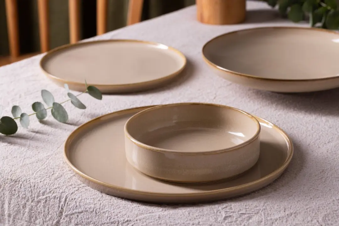 Bonna Dinerbord Sand Hygge Porselein 28cm - 6 Stuks