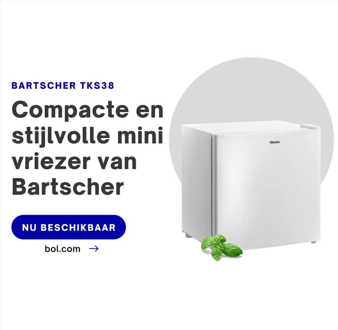 Bartscher TKS38 Mini-vriezer 8L - Wit