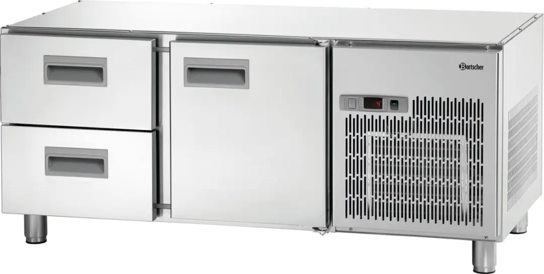 Bartscher Onderbouw-Koelwerkbank 1400T1S2 - 3 Plateaus - RVS
