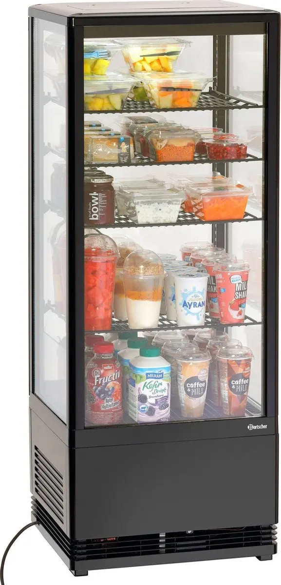 Bartscher Mini-koelvitrine 98L-SW - 98L - Zwart - afbeelding 6 van 6