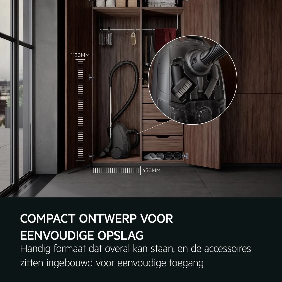 AEG AB31C1GG CLEAN 3000 Stofzuiger - Hepa 14 - 2 Mondstukken - Zwart