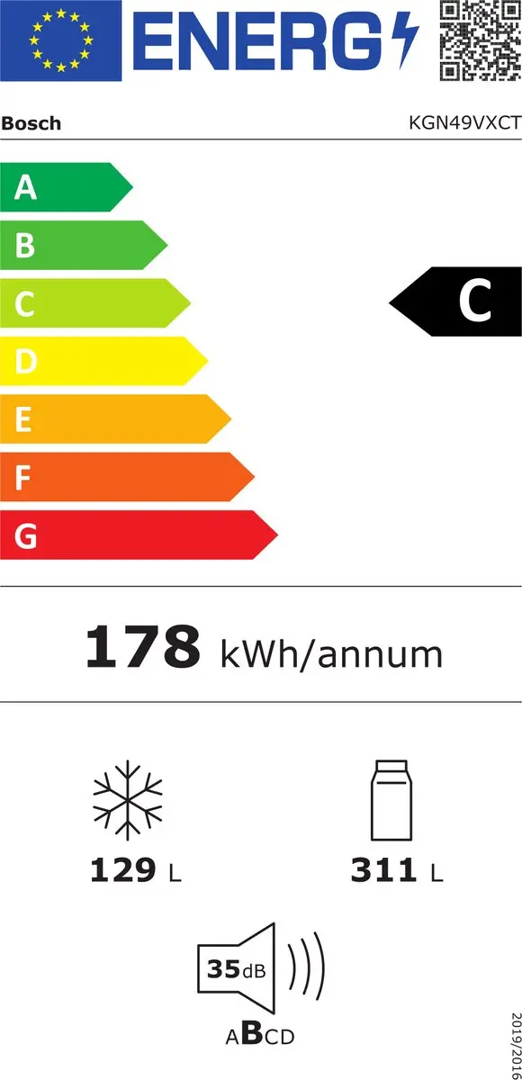 Bosch KGN49VXCT Koel-vriescombinatie 440L - Roestvrijstaal