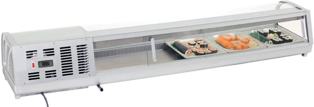 Bartscher SushiBar GL2-1800 Sushivitrine - 110335 - Zilver - afbeelding 6 van 6