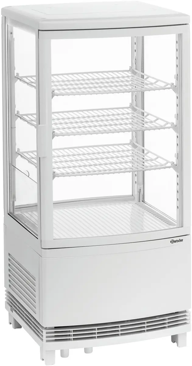 Bartscher 700287 Mini-koelvitrine 75L - Wit - 4 Niveaus - afbeelding 6 van 6