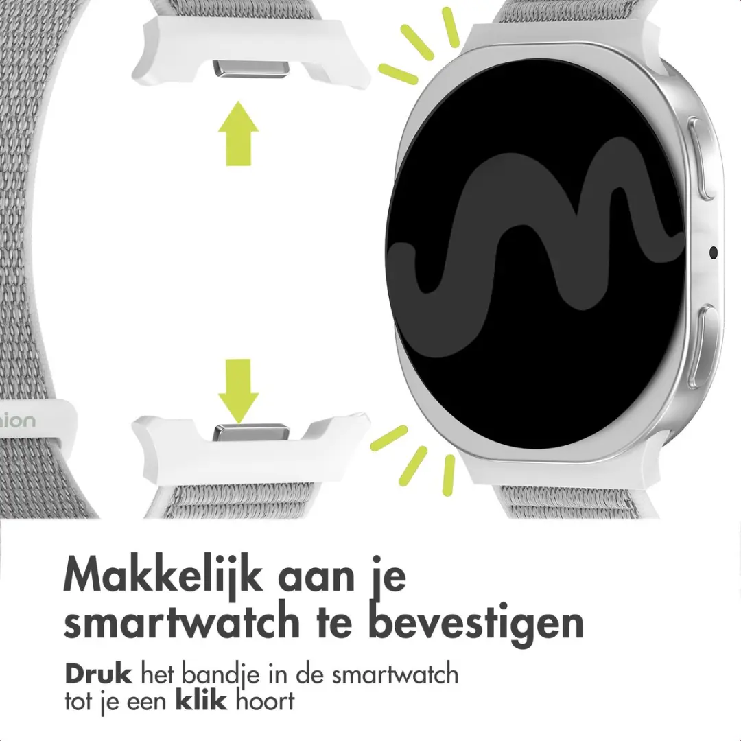 Imoshion Nylon Bandje Samsung Galaxy Watch 8/Classic - Wit