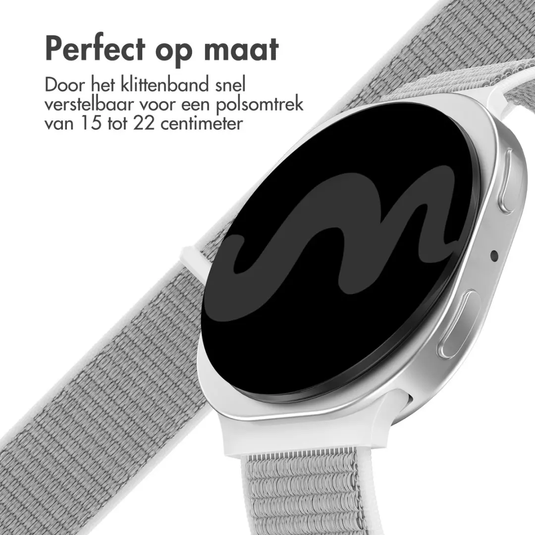 Imoshion Nylon Bandje Samsung Galaxy Watch 8/Classic - Wit